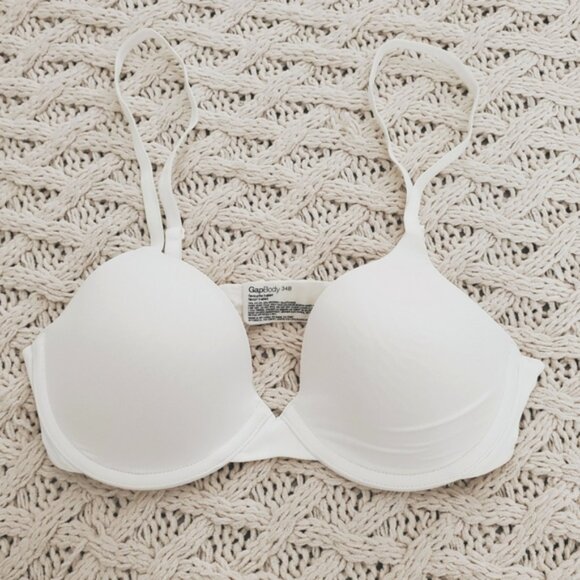 Gap Body Favourite T-Shirt Wired Bra in White - Picture 4 of 9